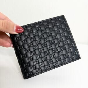 Gucci Microguccissima Black Bifold Wallet